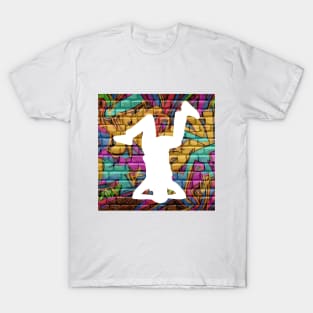 Break Dancer on Graffiti Background 8 T-Shirt